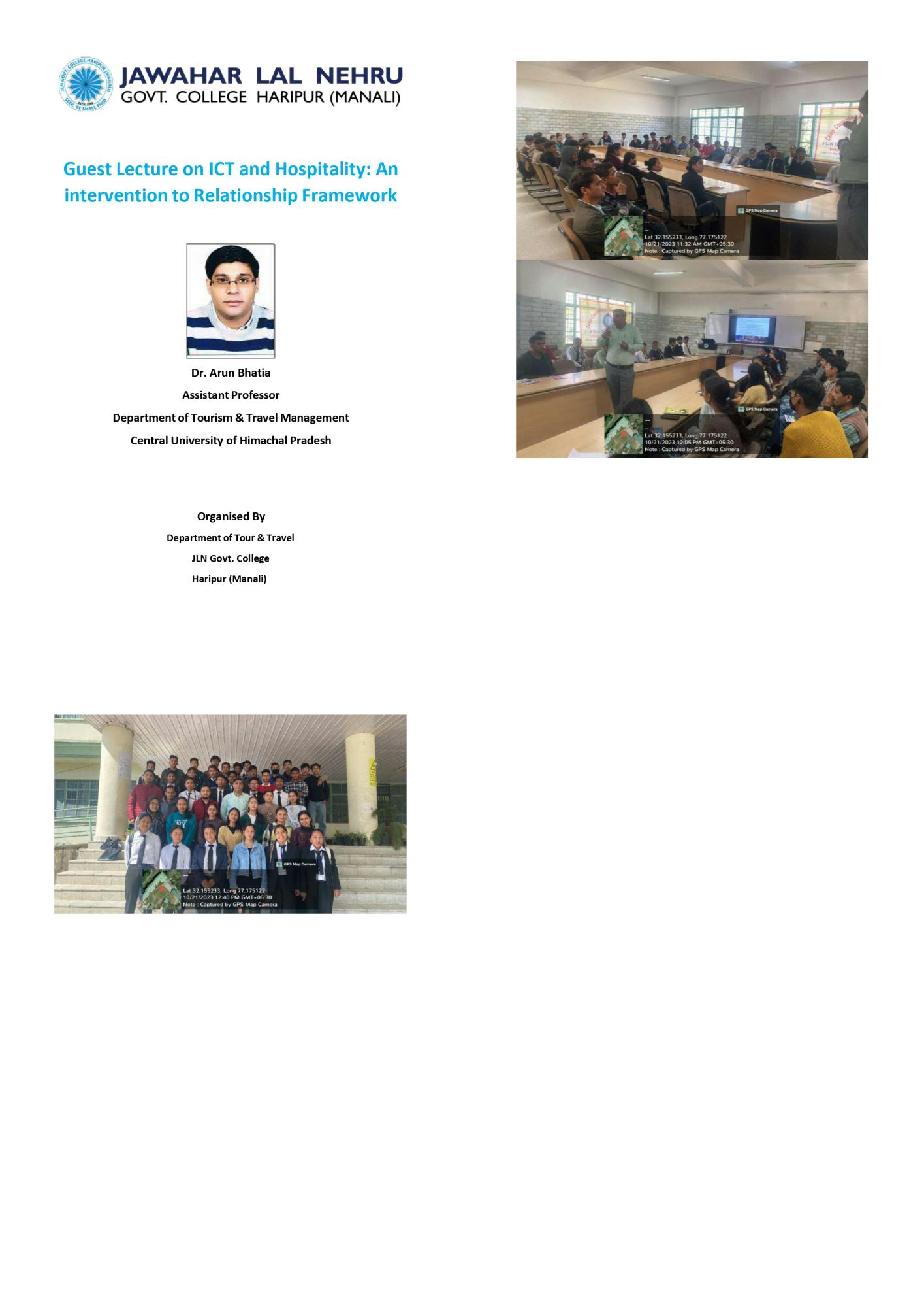 Guest Lecture on ICT and Hospitality