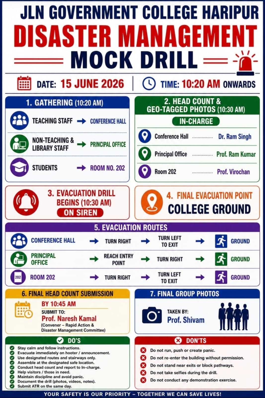 Disaster management Mock drill
