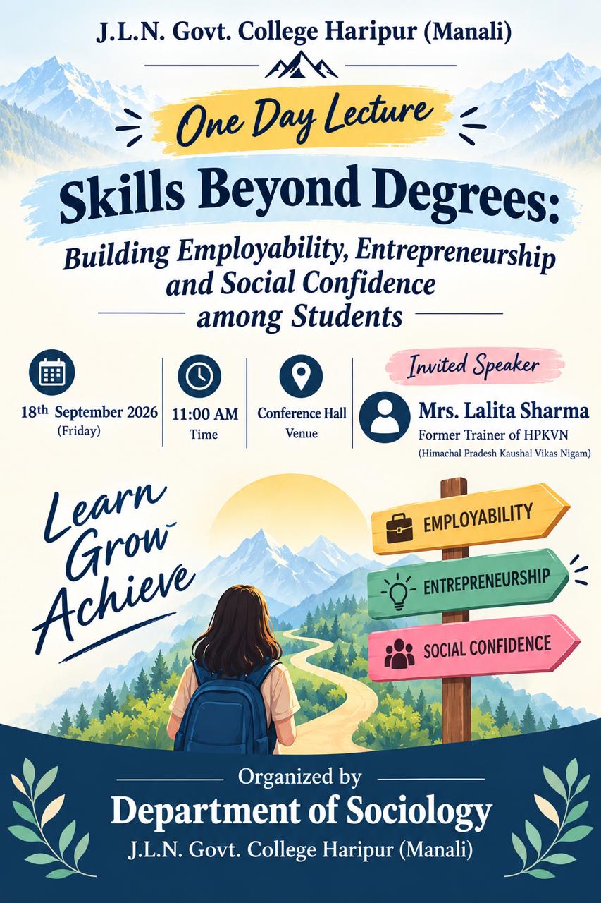 One Day Lecture on Skills Beyond Degrees : Building Employability, Entrepreneurship and Social confidence Among Students