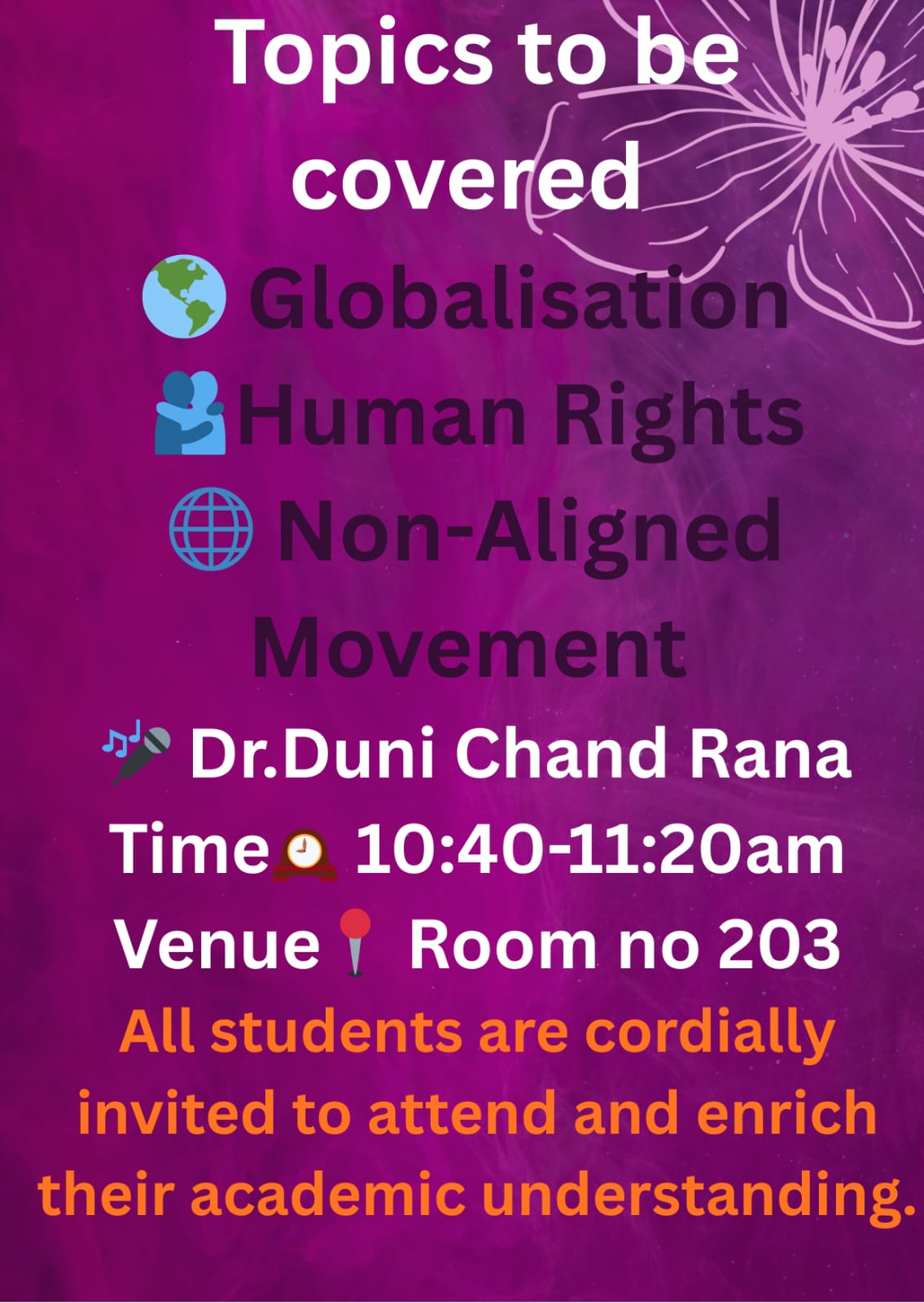 Lecture Series History